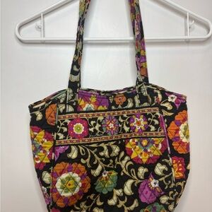 Vera Bradley Retired Suzani Quilted Floral Tote‎ Bag Double Strap Cotton